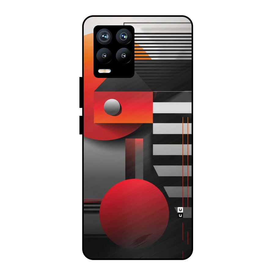 Geometrical Marvel Metal Back Case for Realme 8 Pro