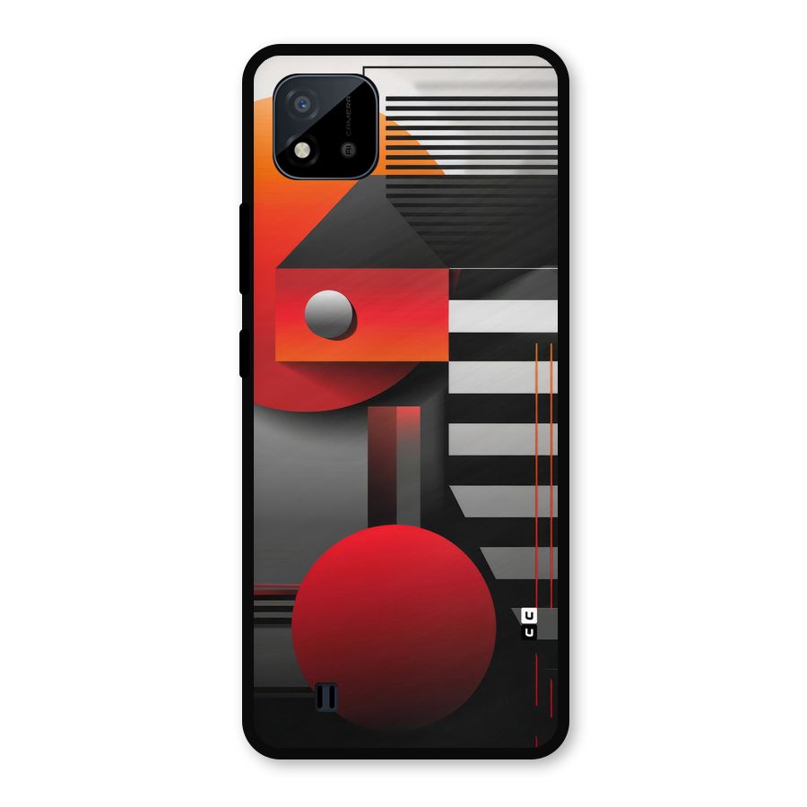 Geometrical Marvel Metal Back Case for Realme C11 2021