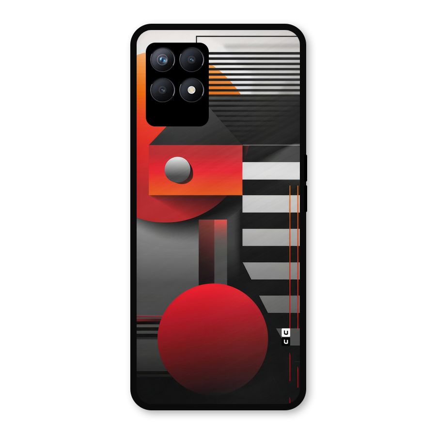 Geometrical Marvel Metal Back Case for Realme Narzo 50