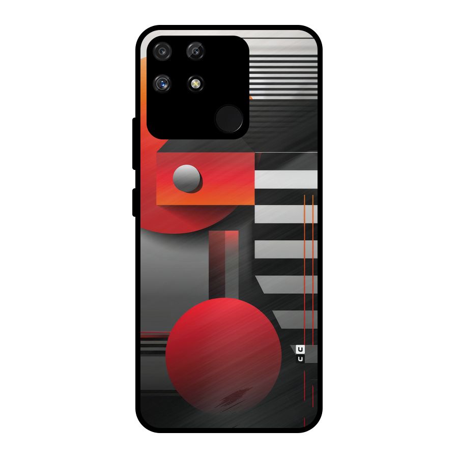 Geometrical Marvel Metal Back Case for Realme Narzo 50A
