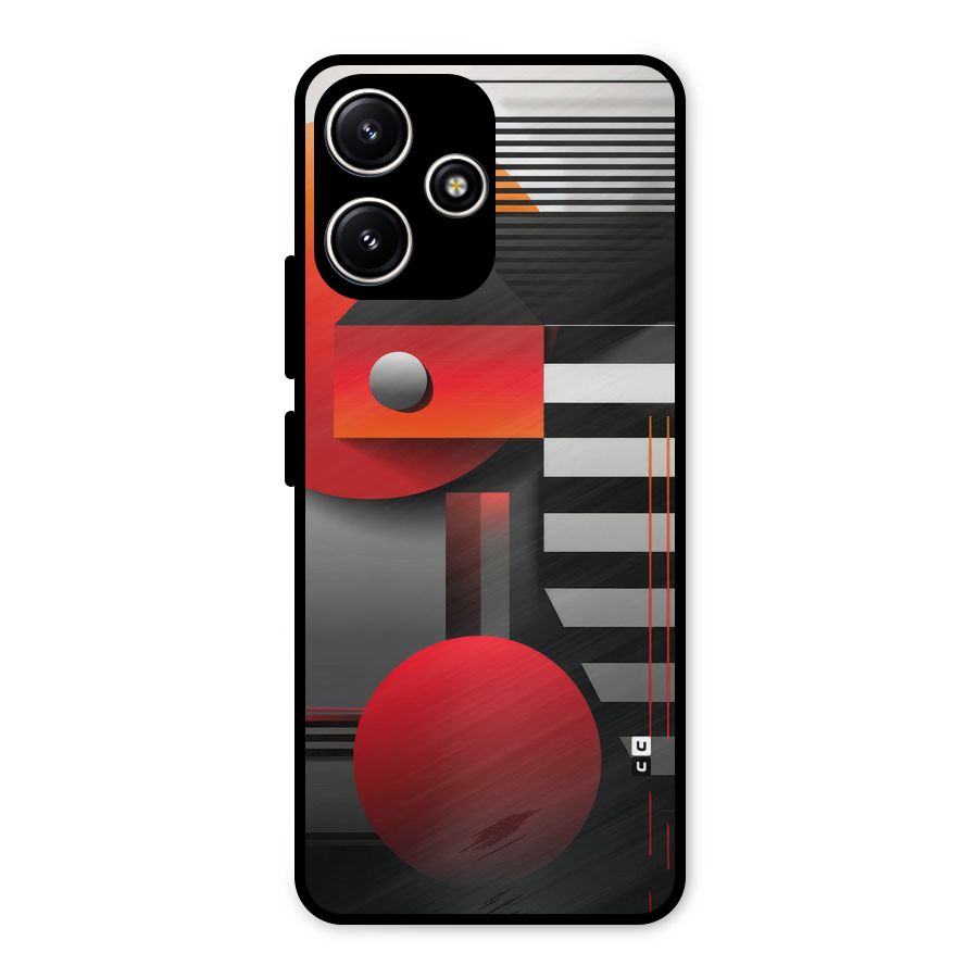 Geometrical Marvel Metal Back Case for Redmi 12 5G