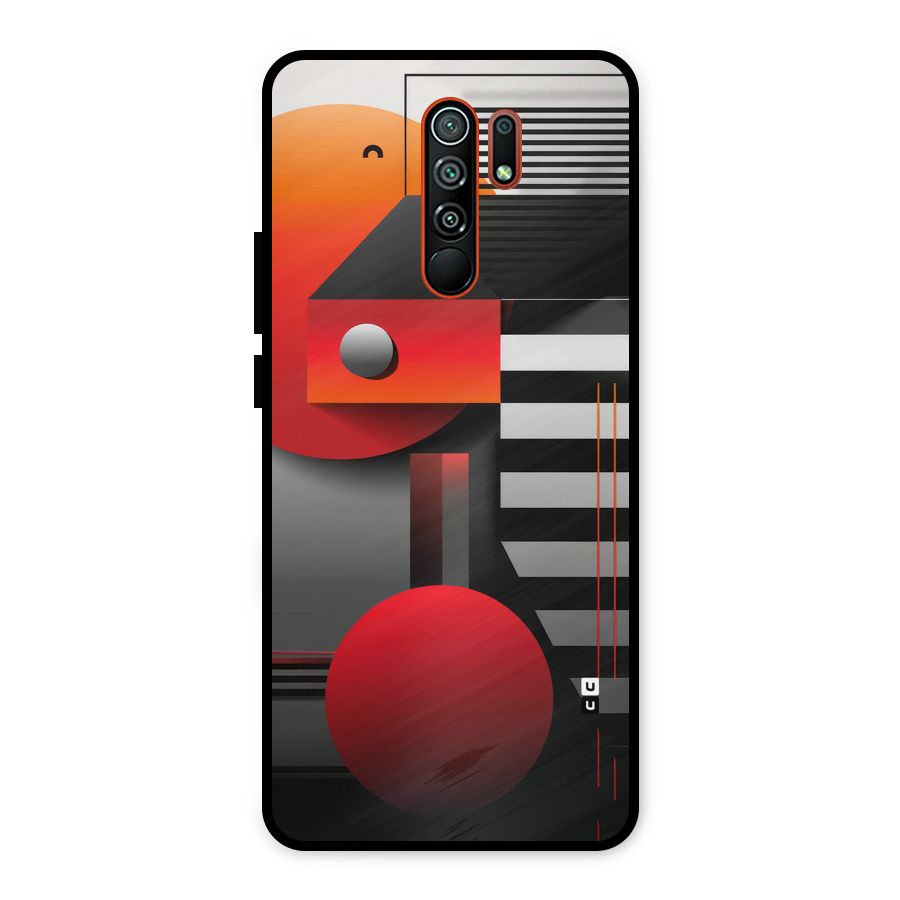 Geometrical Marvel Metal Back Case for Redmi 9 Prime