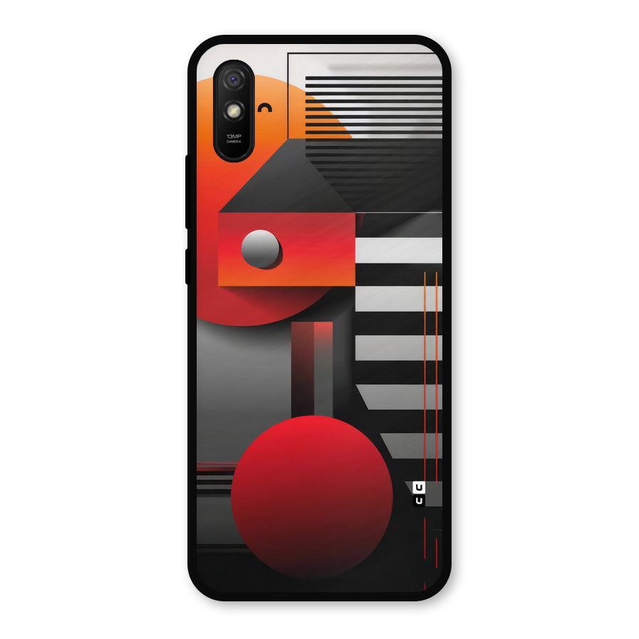 Geometrical Marvel Metal Back Case for Redmi 9i