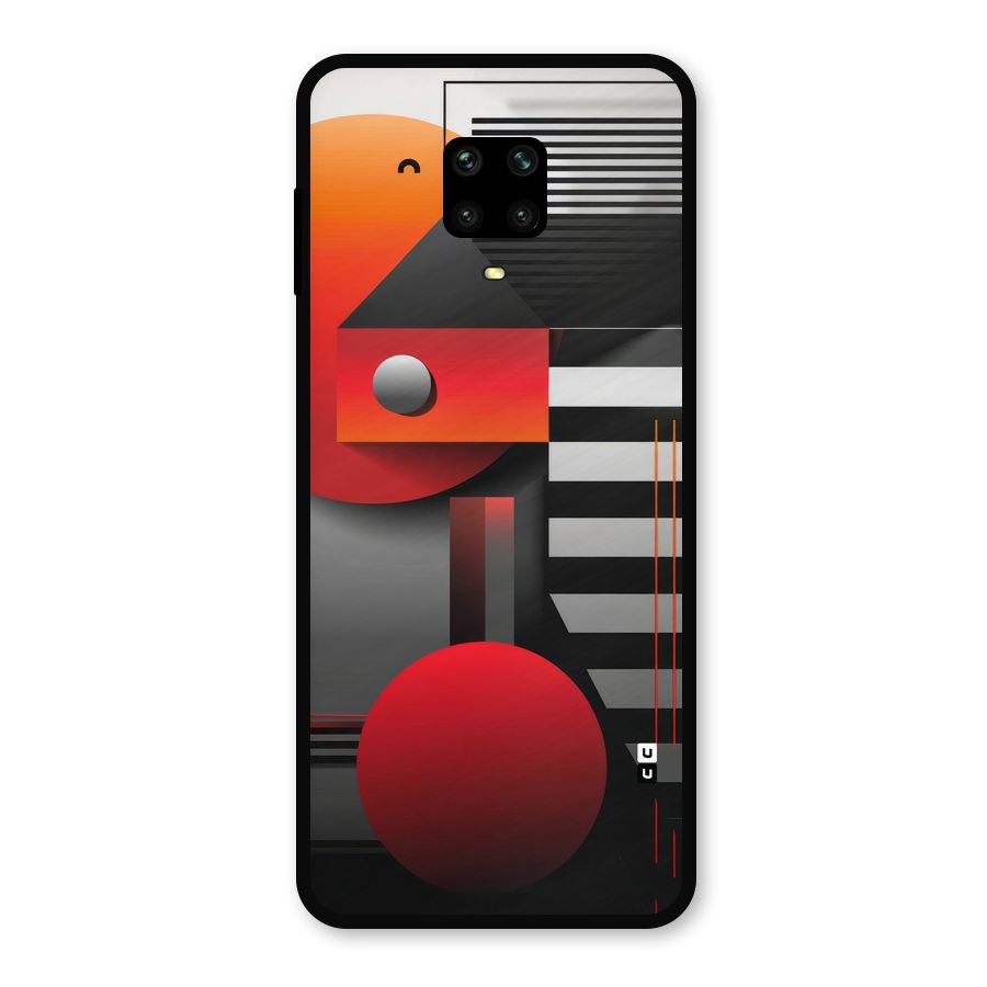 Geometrical Marvel Metal Back Case for Redmi Note 9 Pro