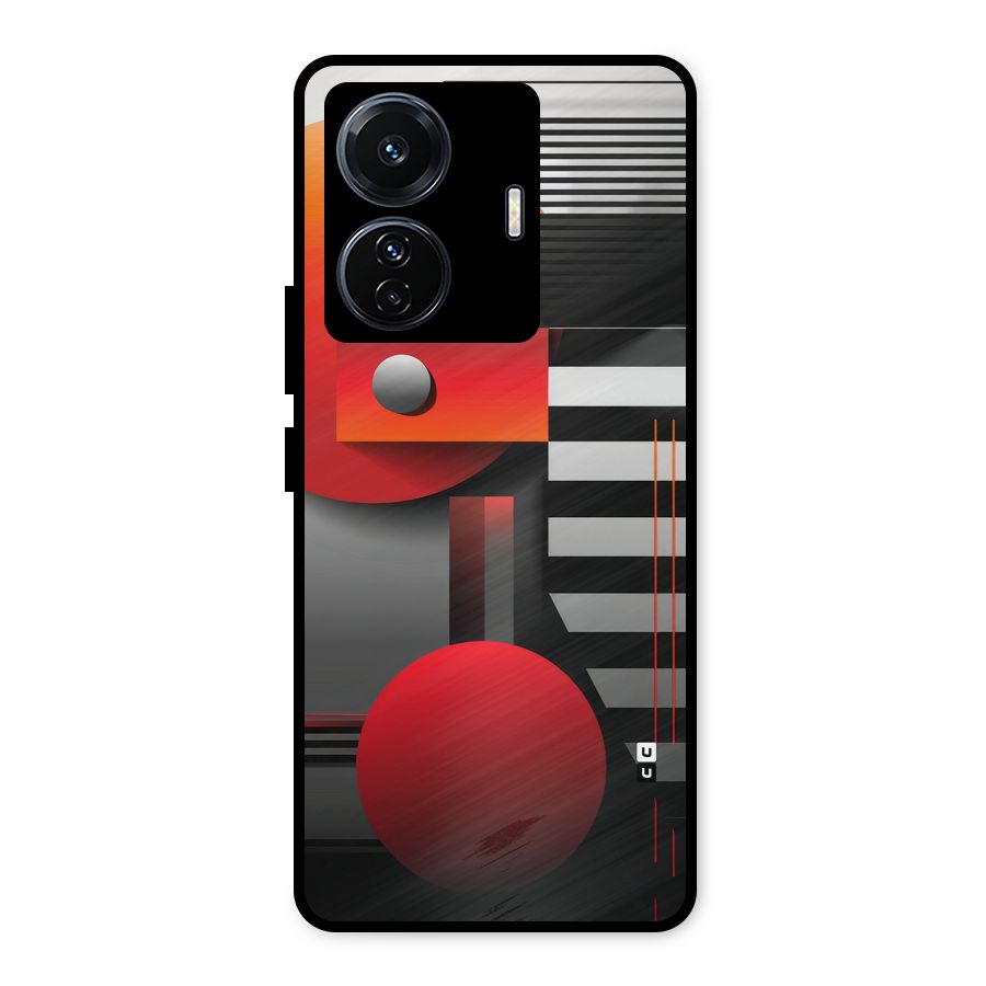 Geometrical Marvel Metal Back Case for Vivo T1 Pro