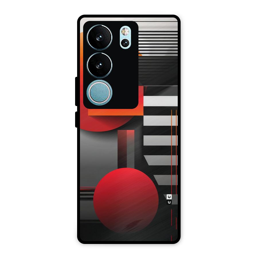 Geometrical Marvel Metal Back Case for Vivo V29