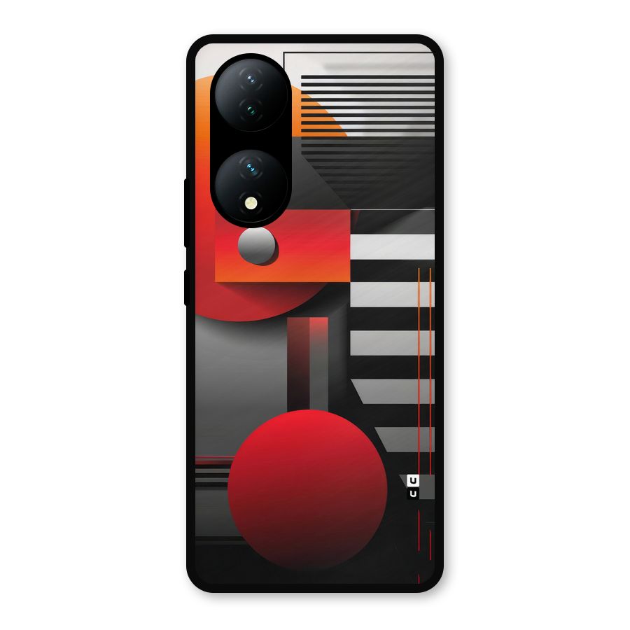 Geometrical Marvel Metal Back Case for Vivo Y100a