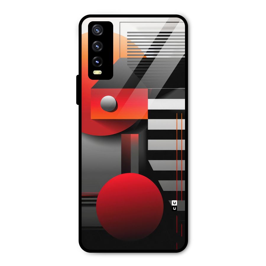 Geometrical Marvel Metal Back Case for Vivo Y20t