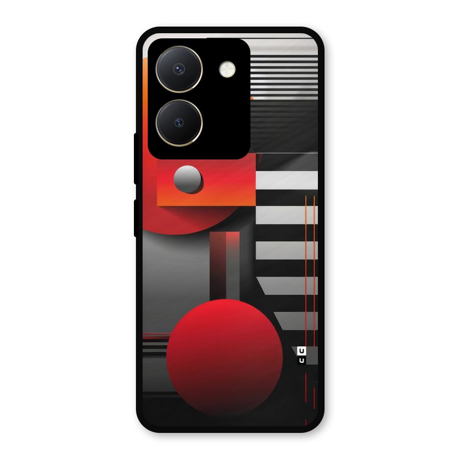 Geometrical Marvel Metal Back Case for Vivo Y36