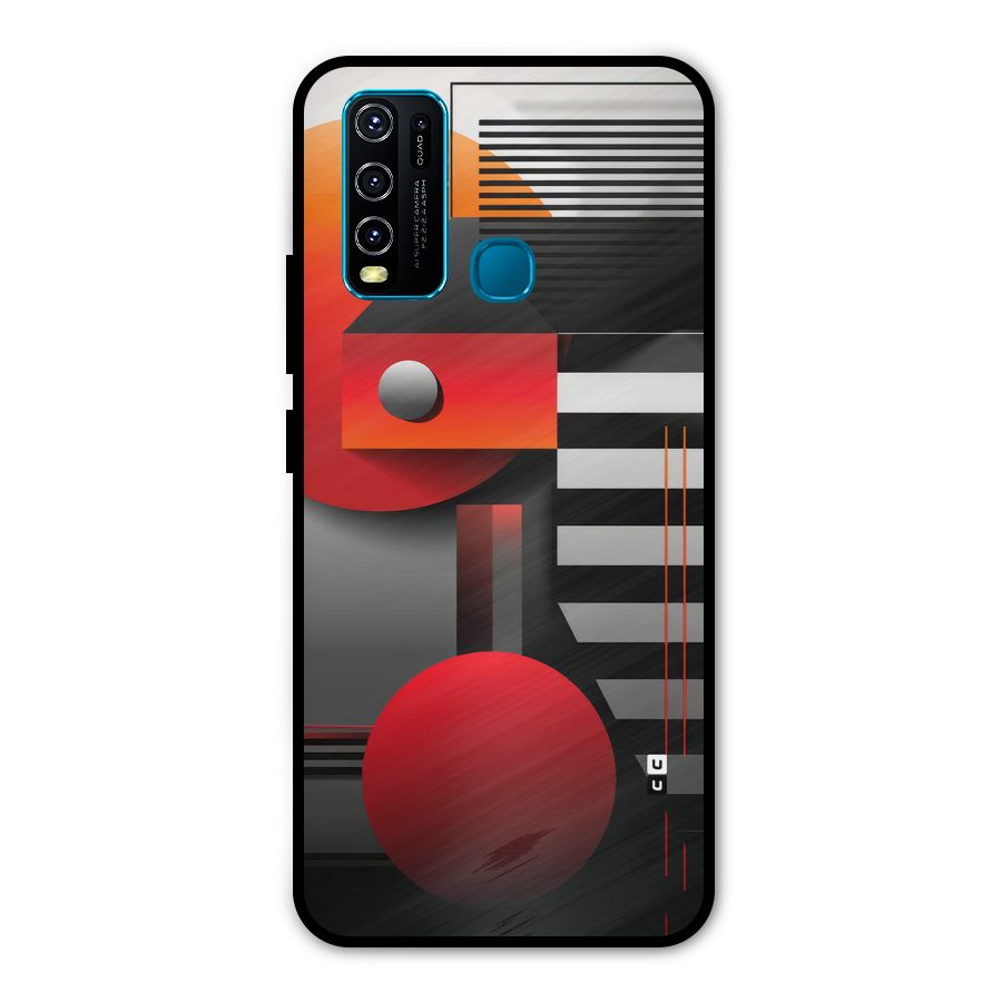 Geometrical Marvel Metal Back Case for Vivo Y50