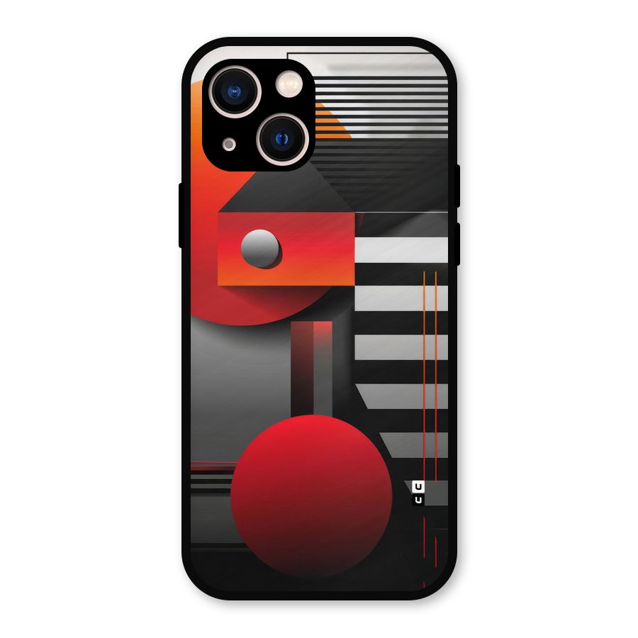 Geometrical Marvel Metal Back Case for iPhone 13