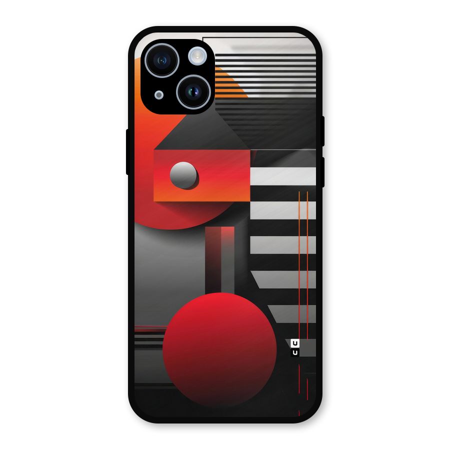 Geometrical Marvel Metal Back Case for iPhone 14