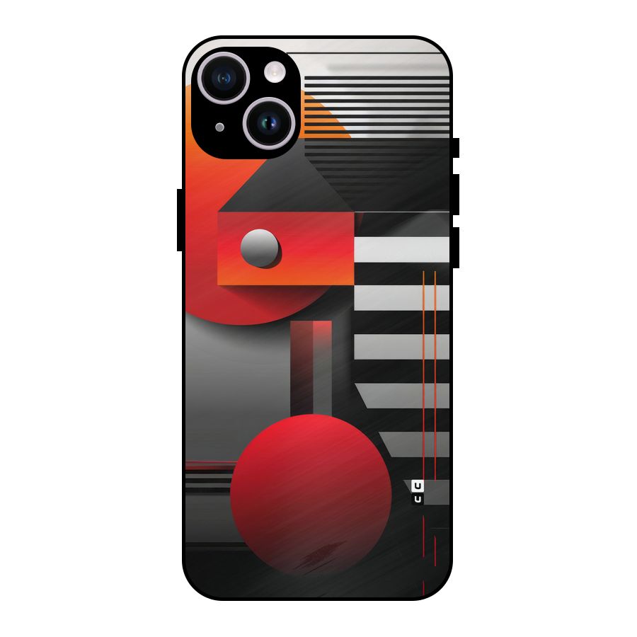 Geometrical Marvel Metal Back Case for iPhone 14 Plus