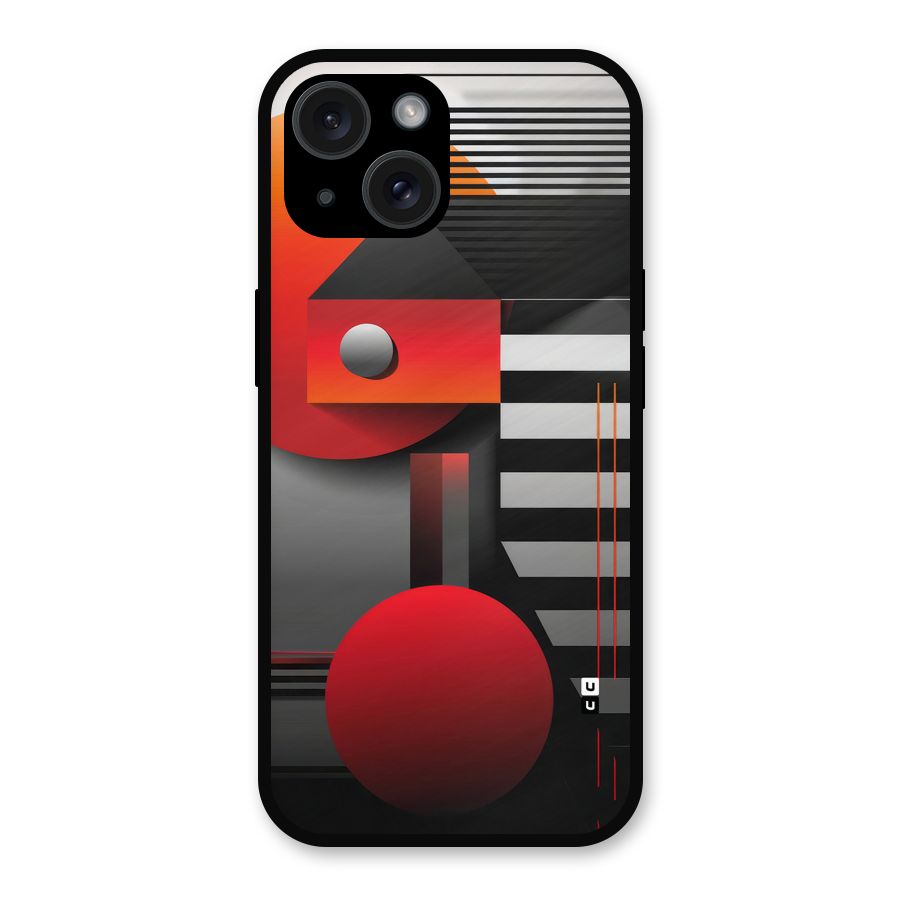 Geometrical Marvel Metal Back Case for iPhone 15
