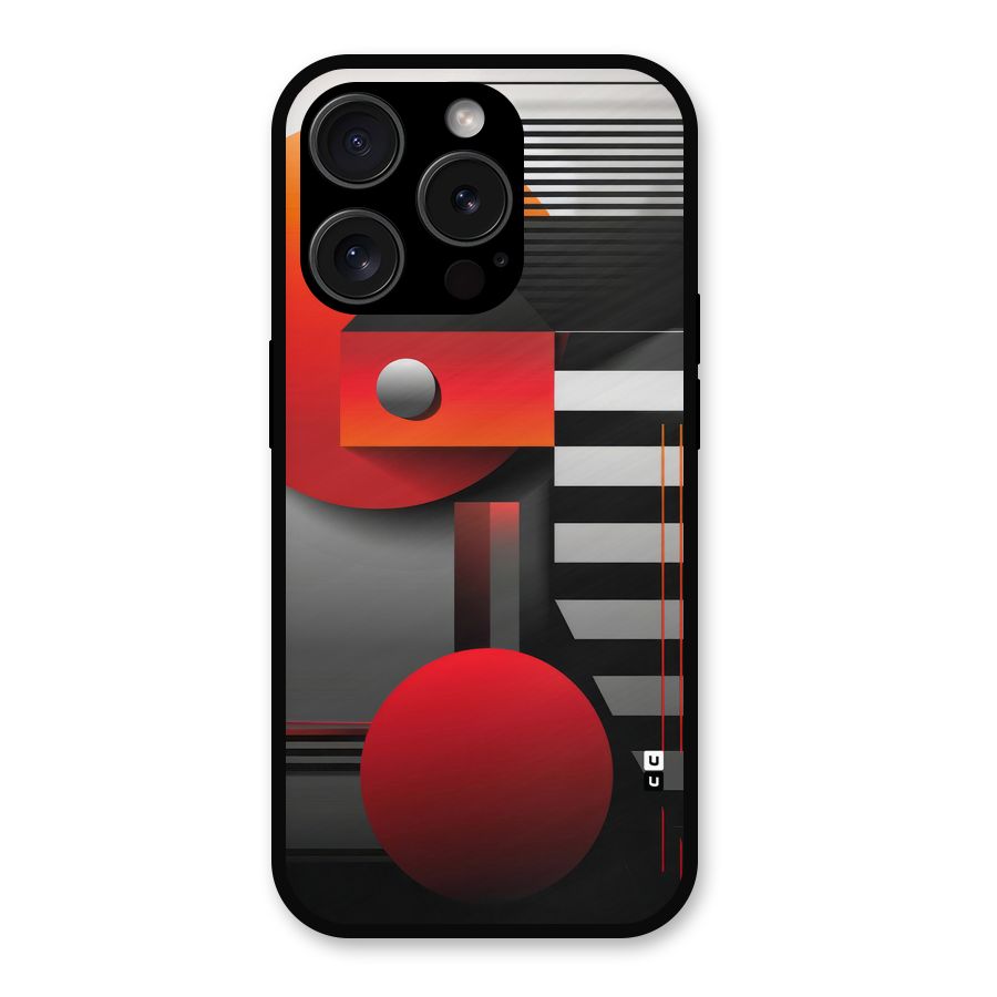 Geometrical Marvel Metal Back Case for iPhone 15 Pro
