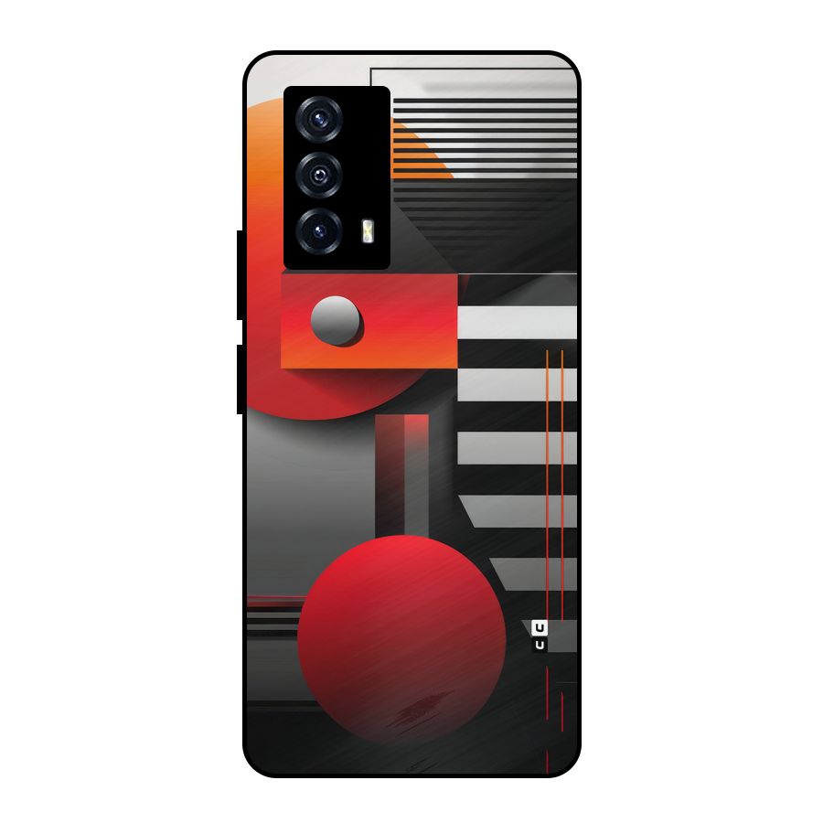 Geometrical Marvel Metal Back Case for iQOO Z5