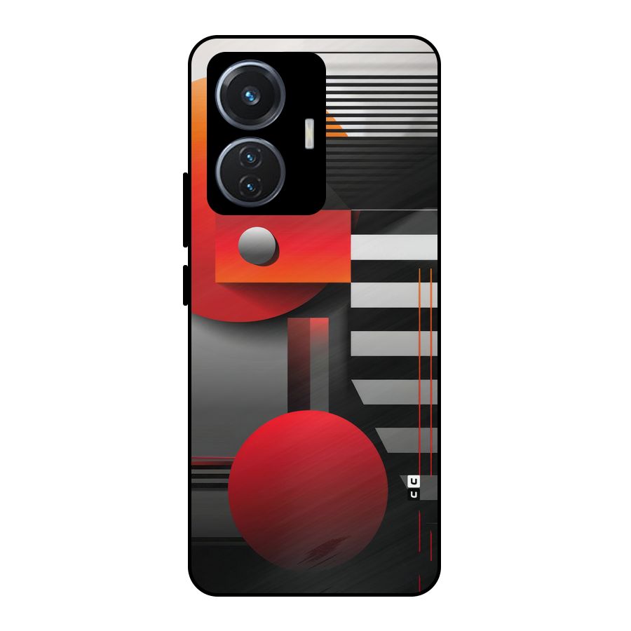 Geometrical Marvel Metal Back Case for iQOO Z6 44W