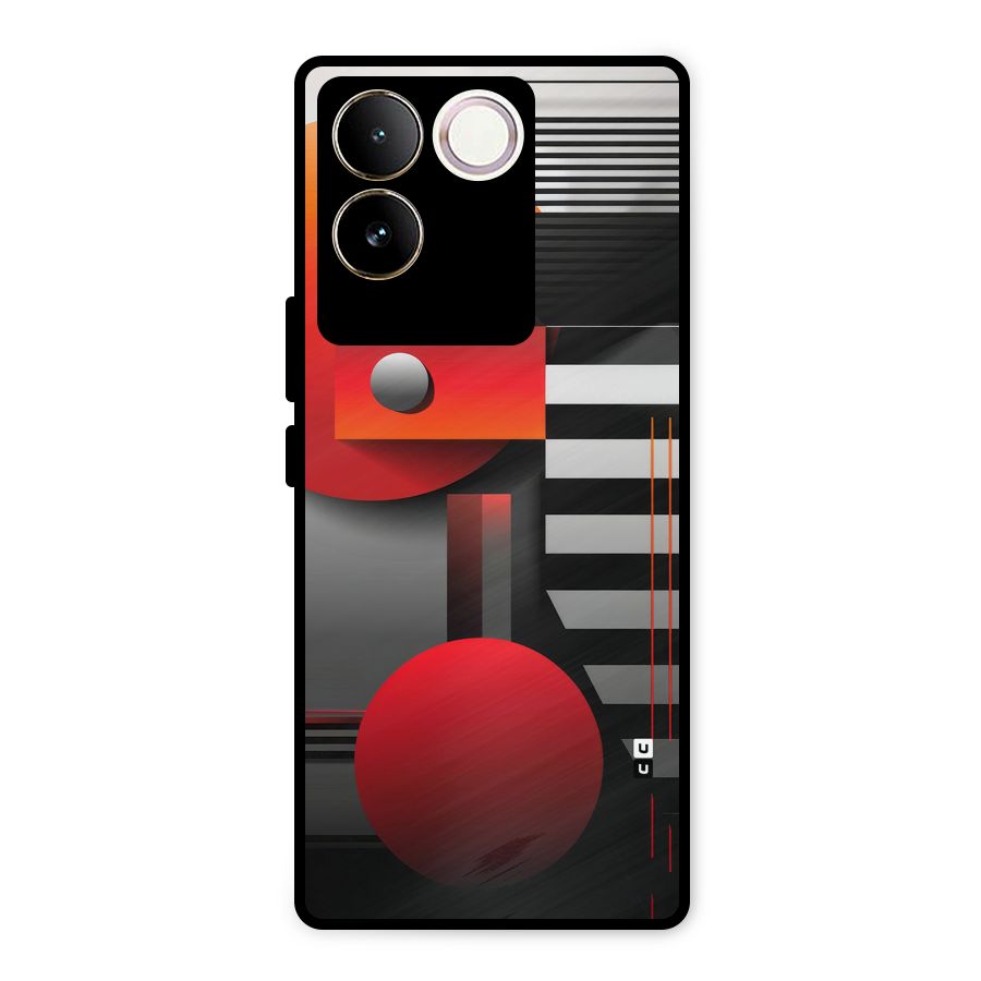 Geometrical Marvel Metal Back Case for iQOO Z7 Pro