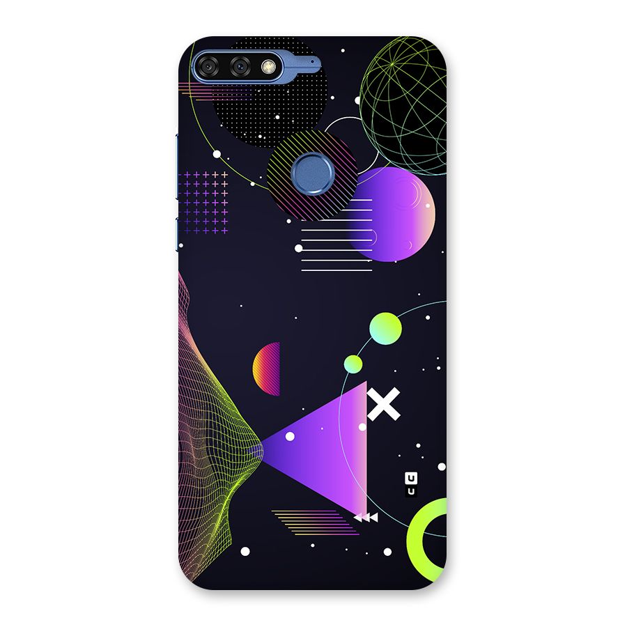 Geometrical Wireframe Back Case for Honor 7C