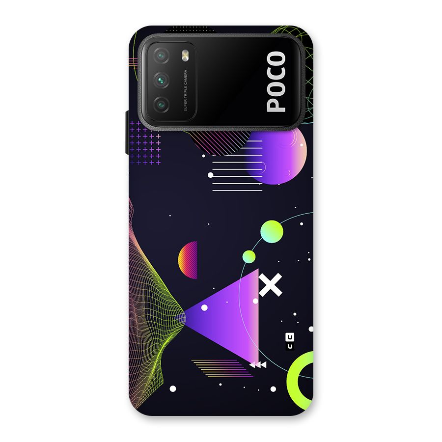 Geometrical Wireframe Back Case for Poco M3