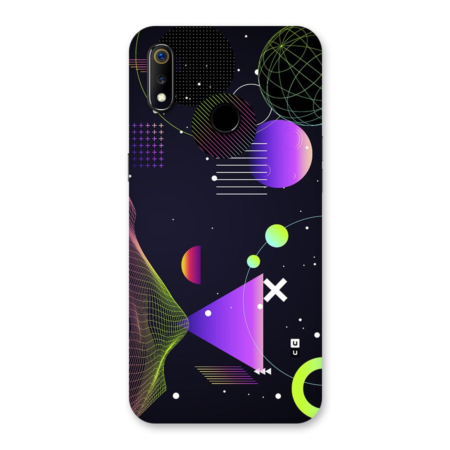Geometrical Wireframe Back Case for Realme 3