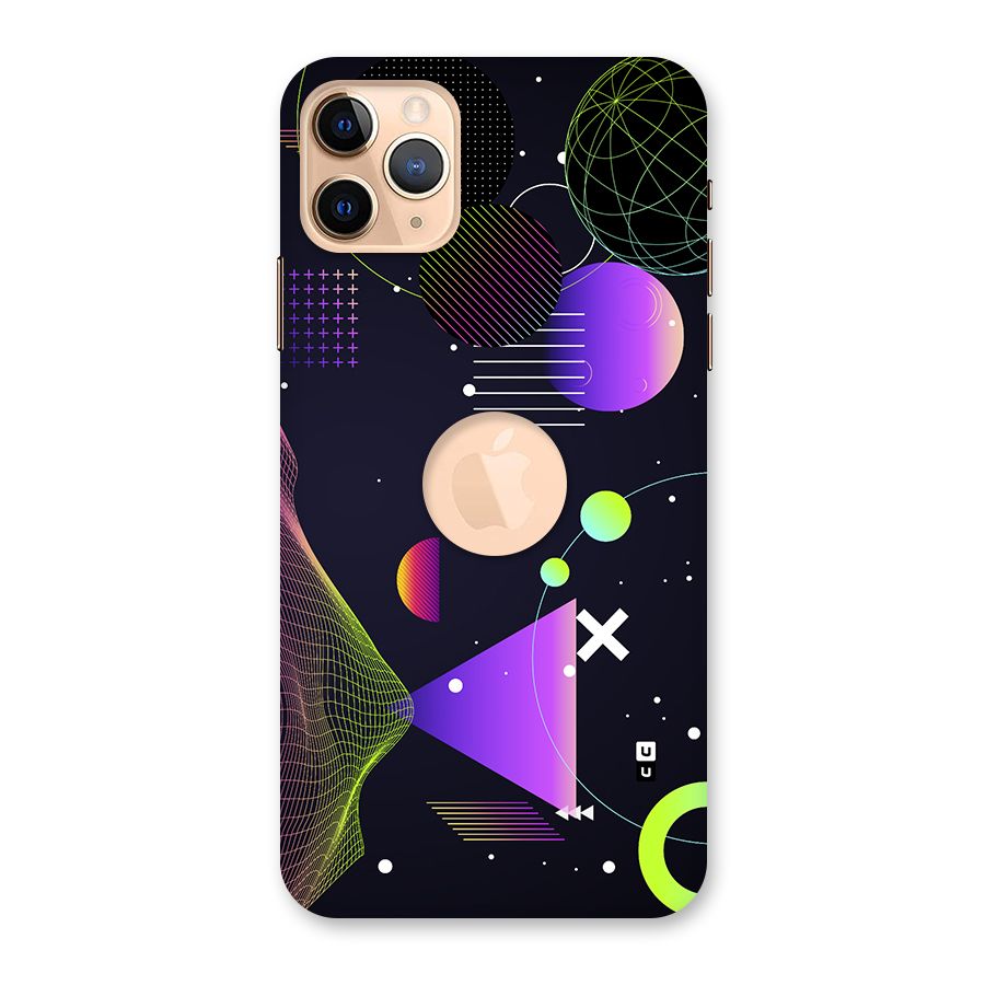 Geometrical Wireframe Back Case for iPhone 11 Pro Max Logo Cut
