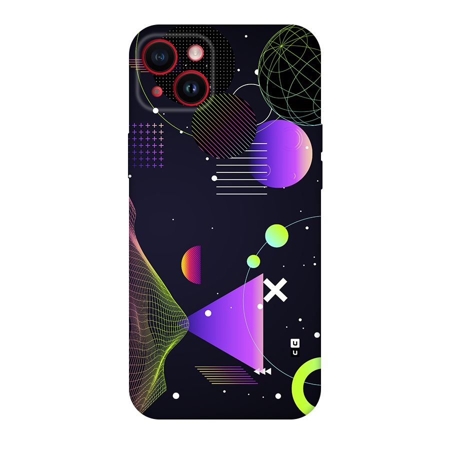 Geometrical Wireframe Back Case for iPhone 14 Plus
