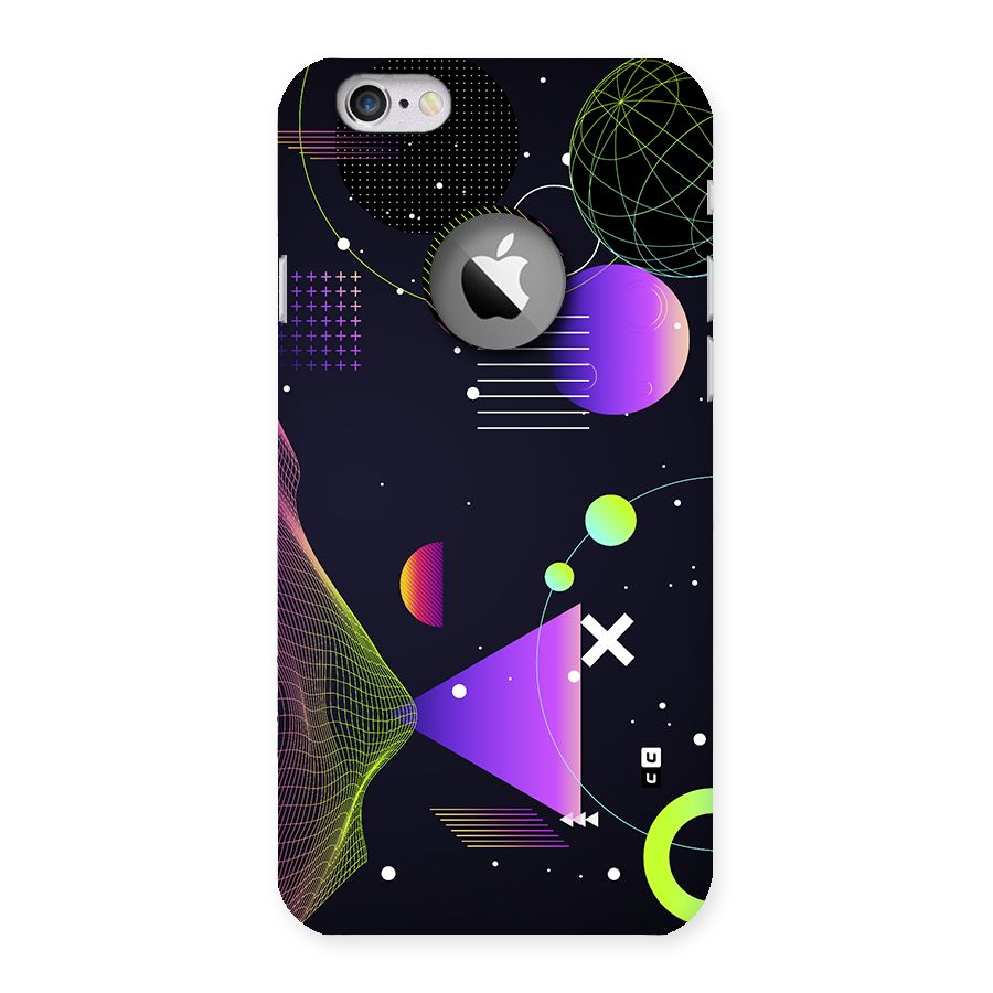 Geometrical Wireframe Back Case for iPhone 6 Logo Cut