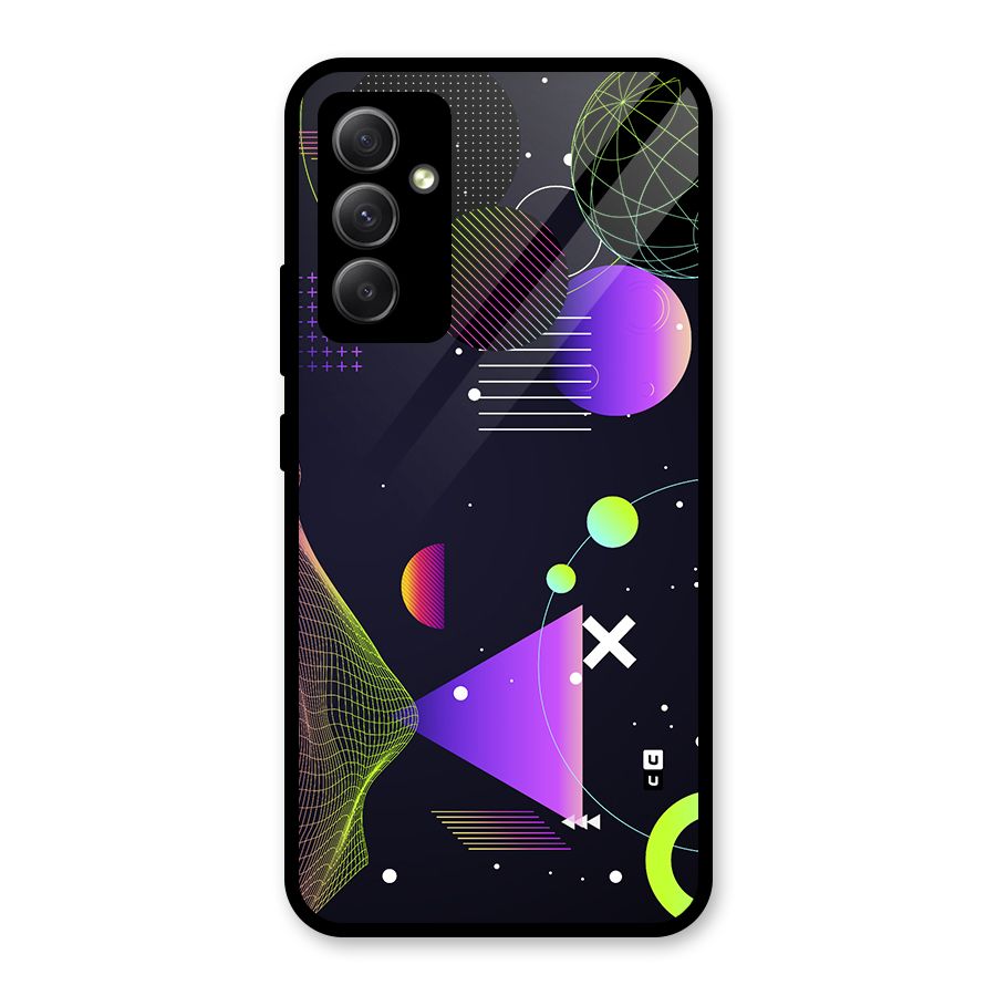 Geometrical Wireframe Glass Back Case for Galaxy A34