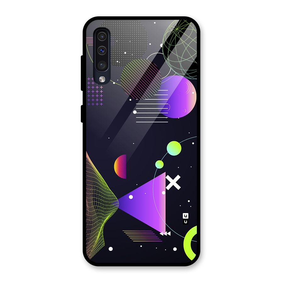 Geometrical Wireframe Glass Back Case for Galaxy A50s