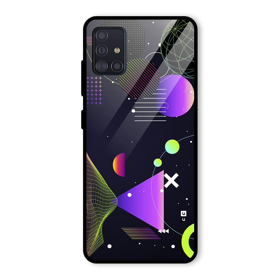 Geometrical Wireframe Glass Back Case for Galaxy A51