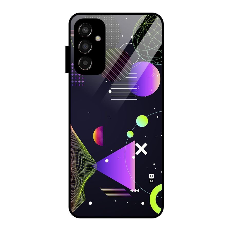 Geometrical Wireframe Glass Back Case for Galaxy F13