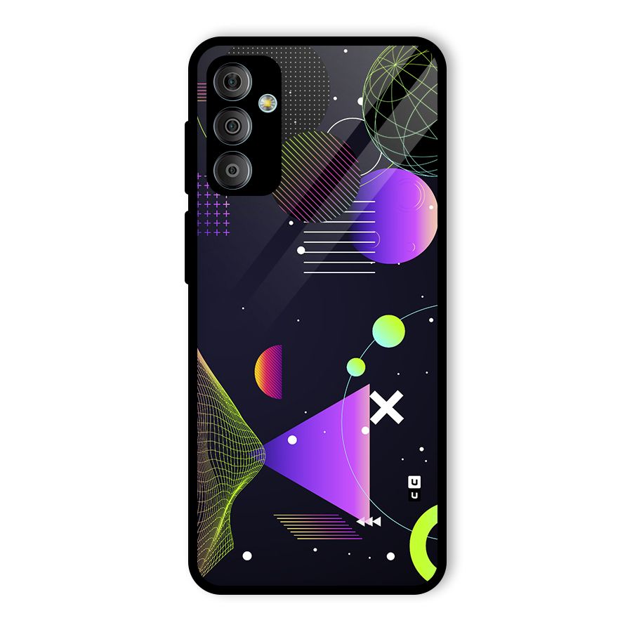 Geometrical Wireframe Glass Back Case for Galaxy F23