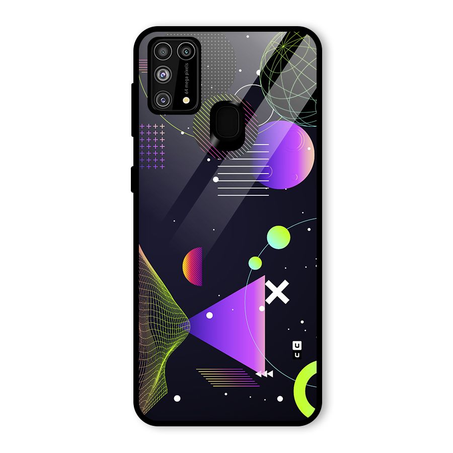 Geometrical Wireframe Glass Back Case for Galaxy F41
