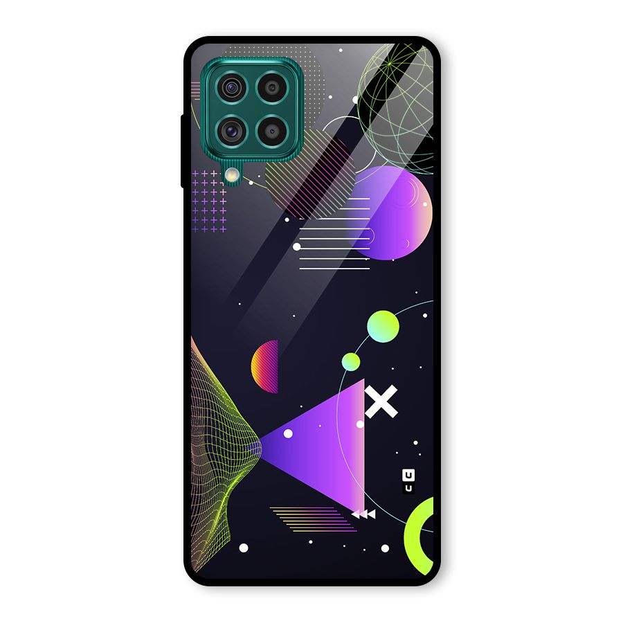 Geometrical Wireframe Glass Back Case for Galaxy F62
