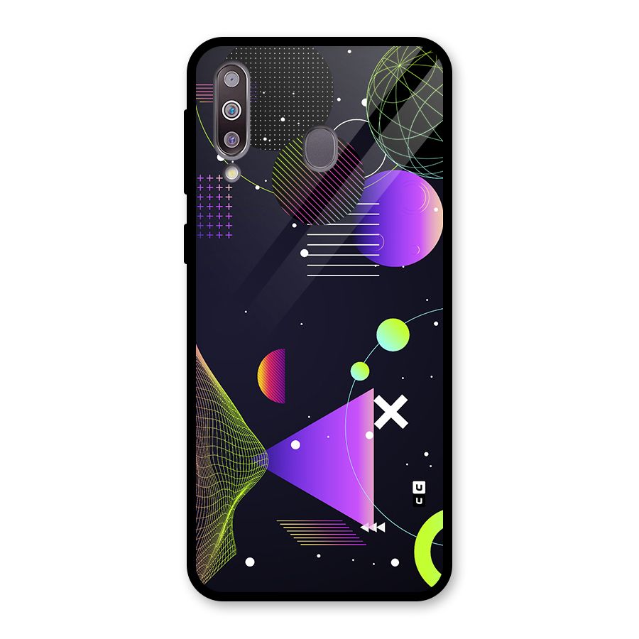 Geometrical Wireframe Glass Back Case for Galaxy M30