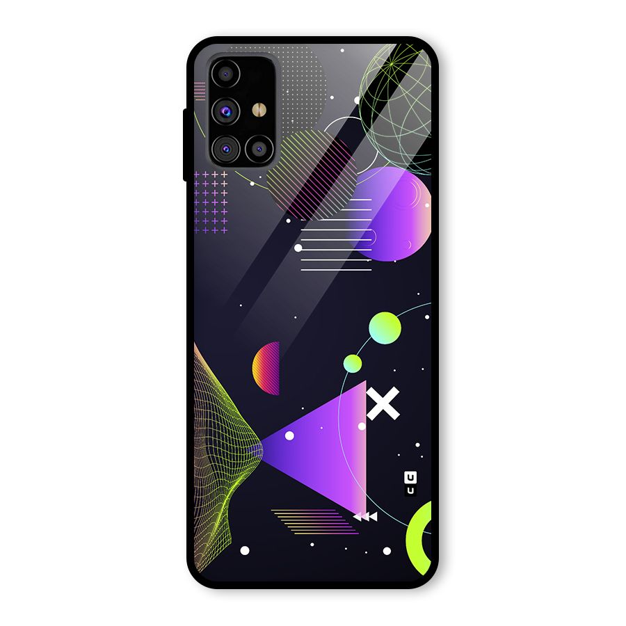 Geometrical Wireframe Glass Back Case for Galaxy M31s
