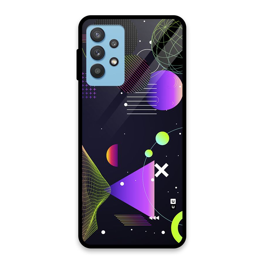 Geometrical Wireframe Glass Back Case for Galaxy M32 5G