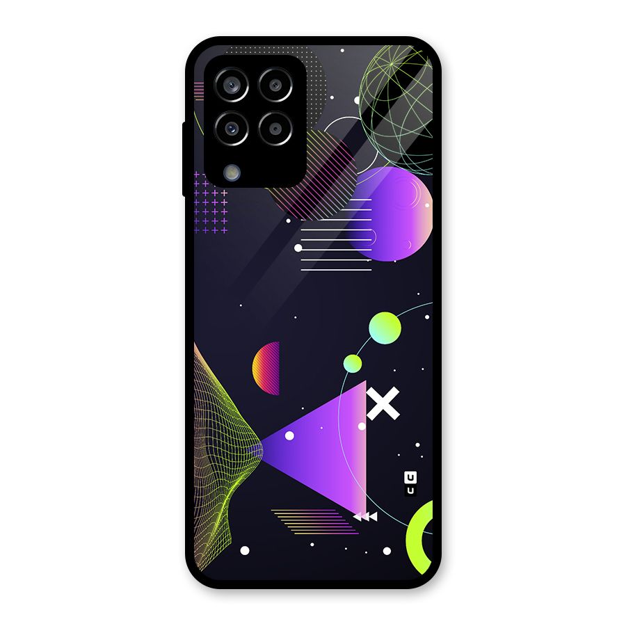Geometrical Wireframe Glass Back Case for Galaxy M33