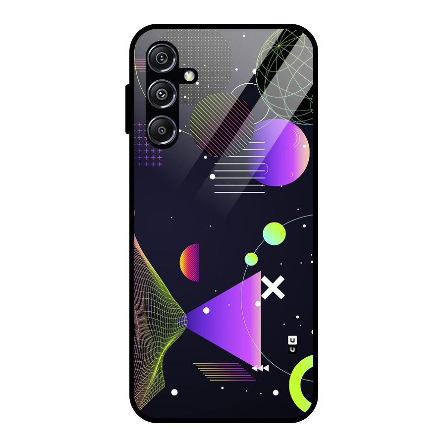 Geometrical Wireframe Glass Back Case for Galaxy M34 5G