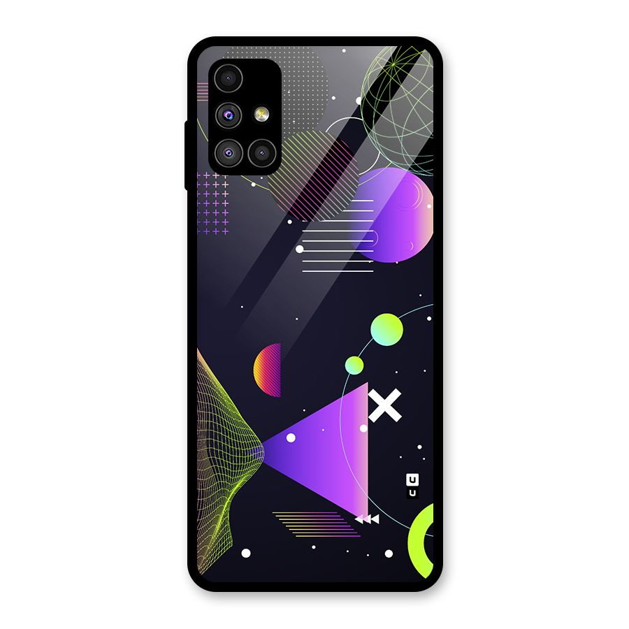 Geometrical Wireframe Glass Back Case for Galaxy M51