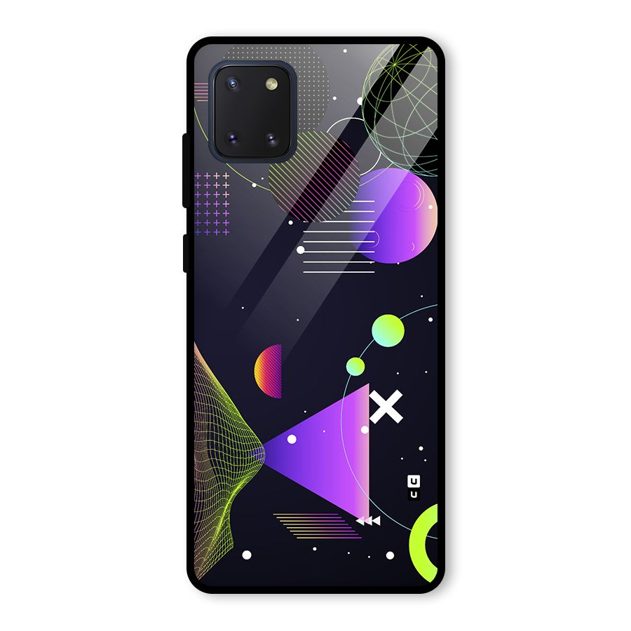Geometrical Wireframe Glass Back Case for Galaxy Note 10 Lite