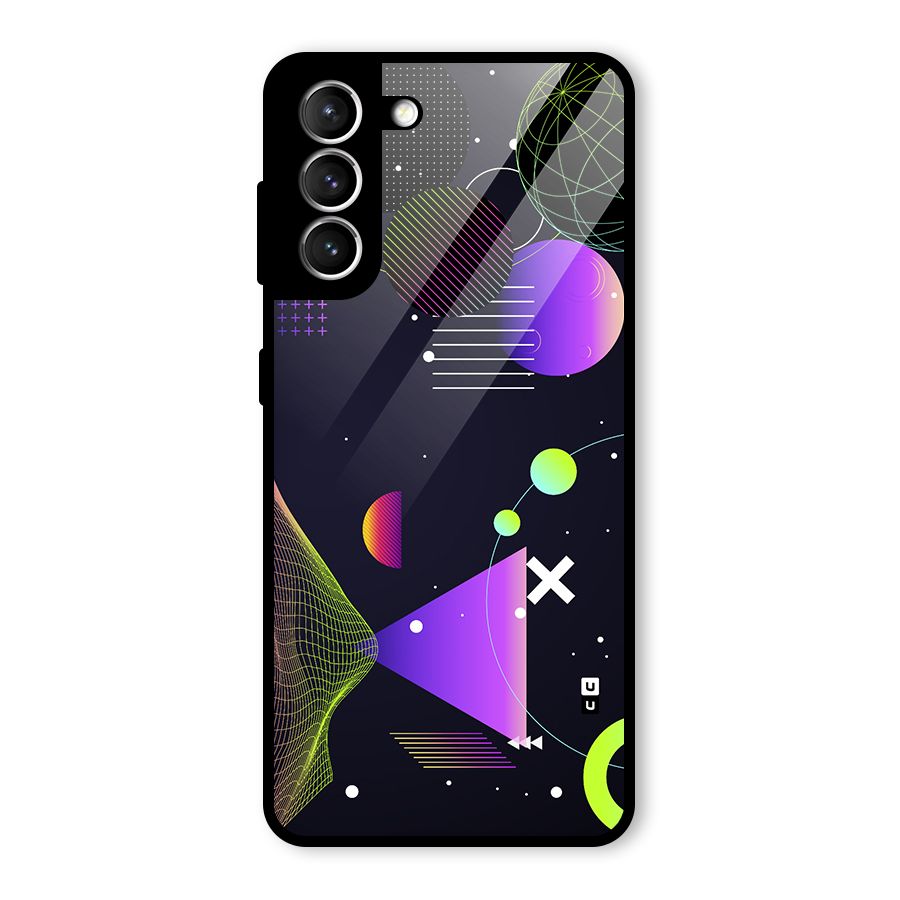 Geometrical Wireframe Glass Back Case for Galaxy S21 5G