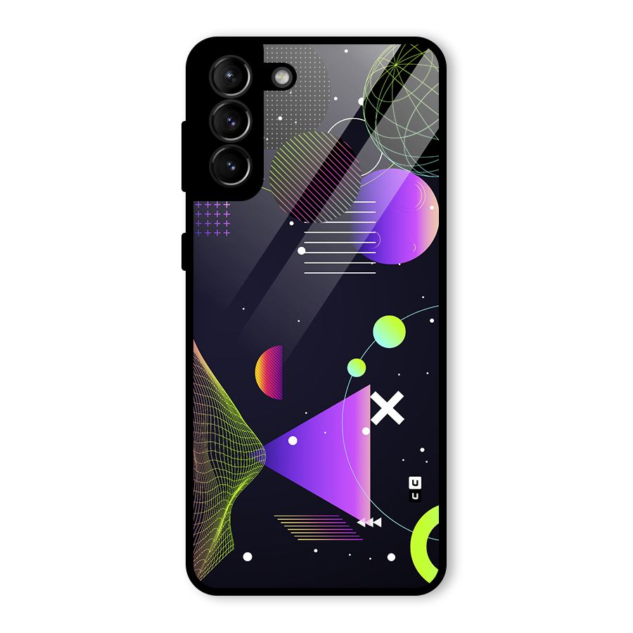 Geometrical Wireframe Glass Back Case for Galaxy S21 Plus