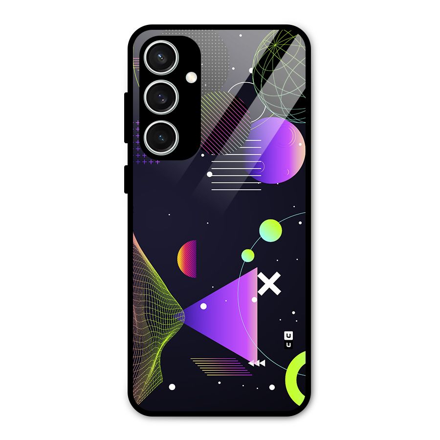 Geometrical Wireframe Glass Back Case for Galaxy S23 FE
