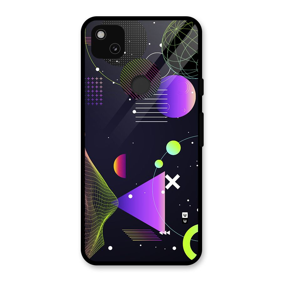 Geometrical Wireframe Glass Back Case for Google Pixel 4a