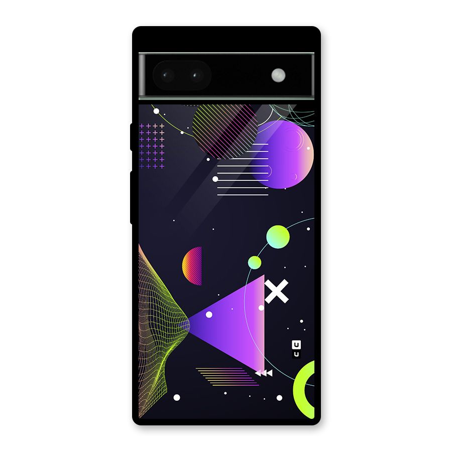 Geometrical Wireframe Glass Back Case for Google Pixel 6a