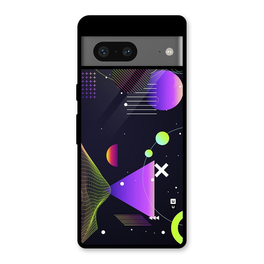 Geometrical Wireframe Glass Back Case for Google Pixel 7