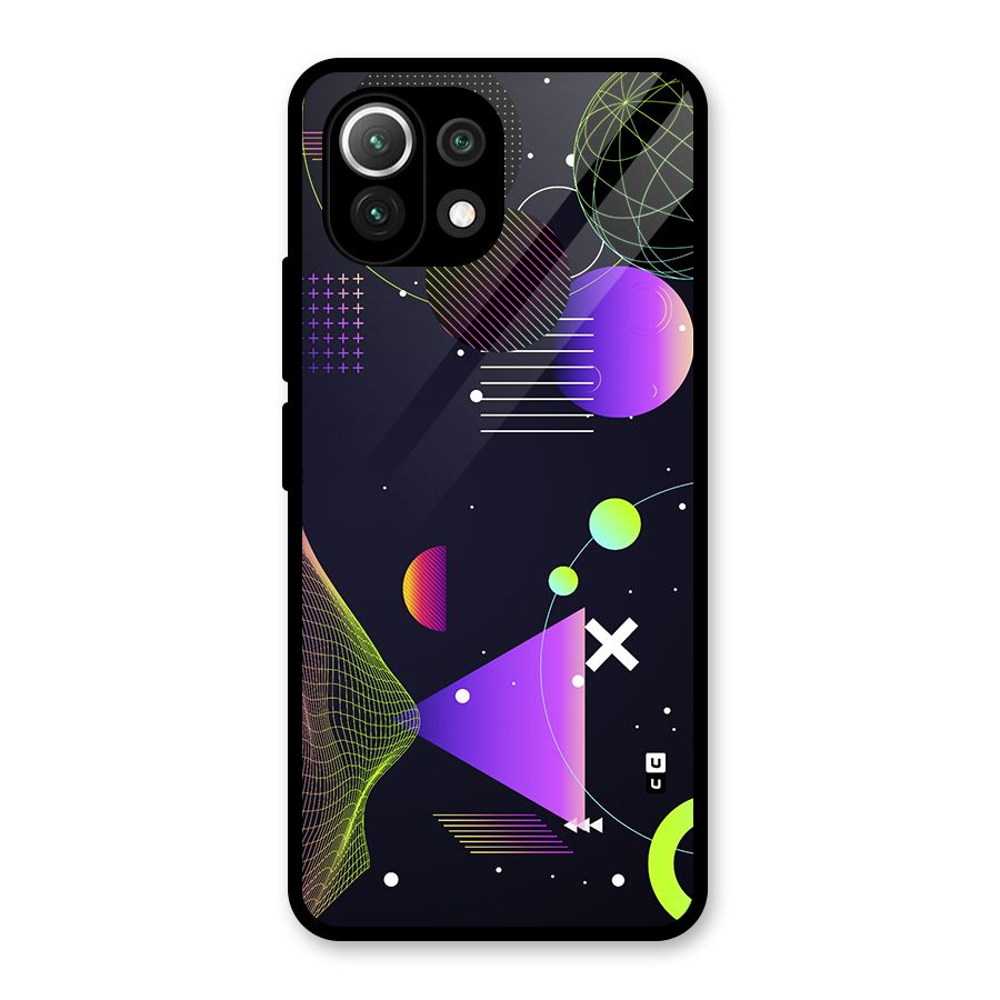 Geometrical Wireframe Glass Back Case for Mi 11 Lite NE 5G