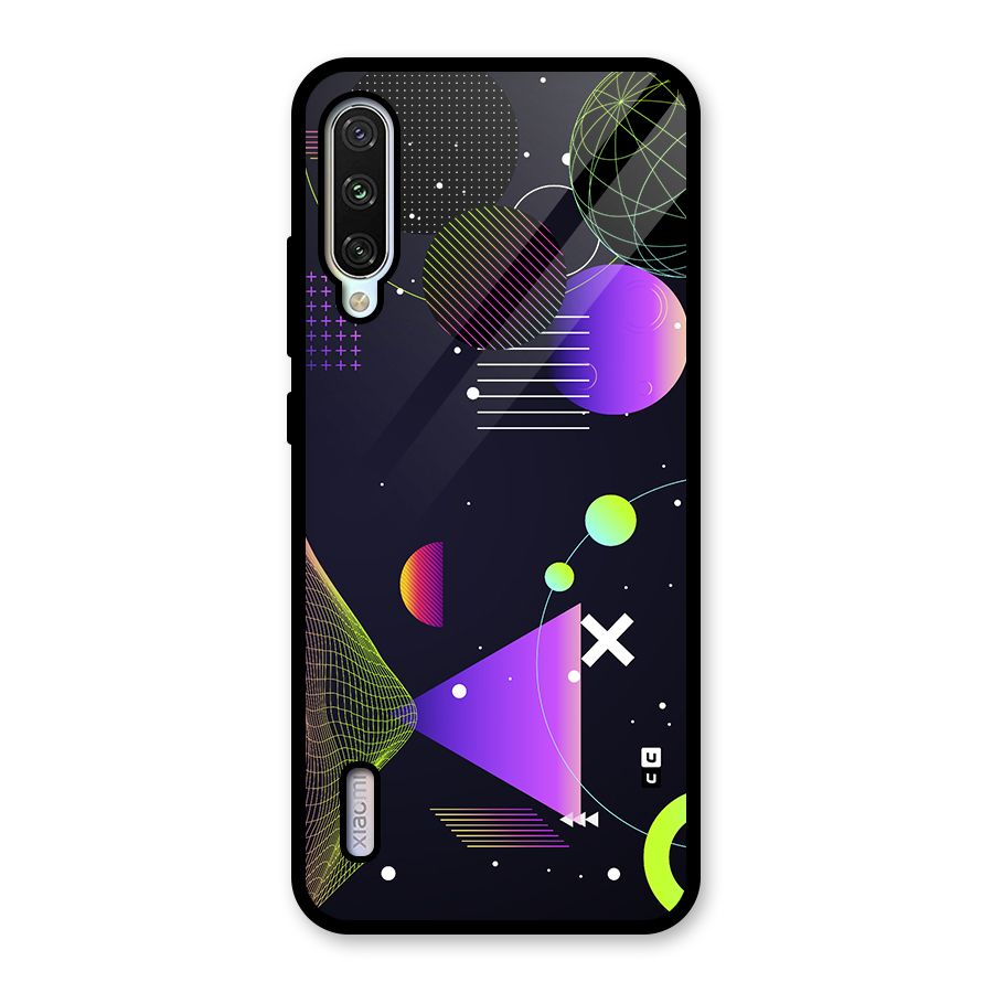 Geometrical Wireframe Glass Back Case for Mi A3